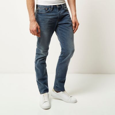 Mid blue wash Dylan slim fit jeans